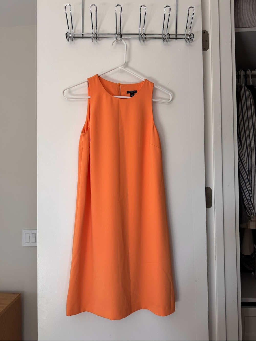 Ann Taylor Bright Orange Sleeveless Shift Dress